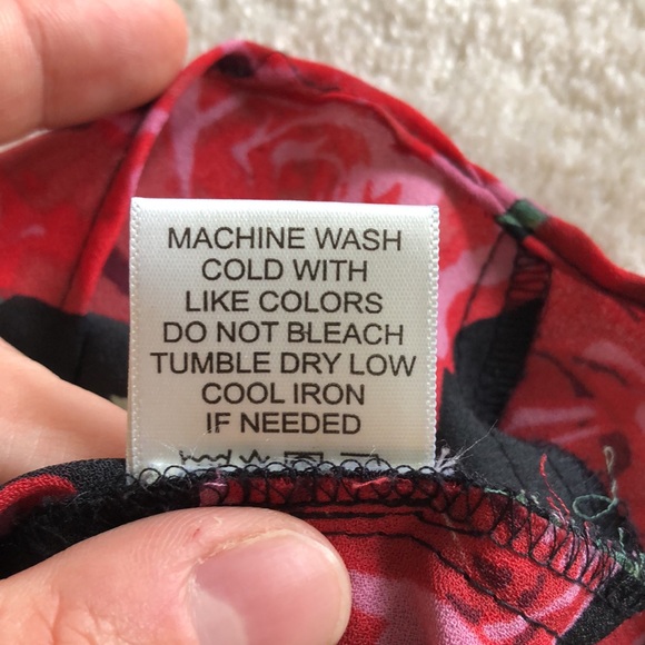 Anthro off the shoulder black dress with red roses - Picture 7 of 9